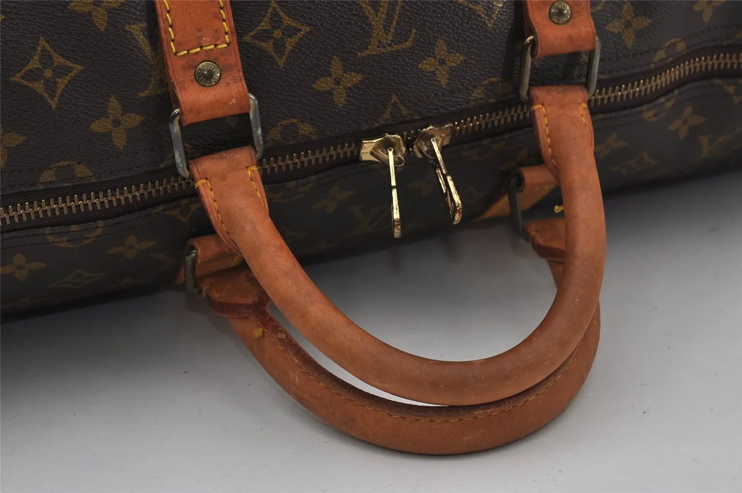 Authentic Louis Vuitton Monogram Keepall 55 Travel Boston Bag M41424 LV 3164I