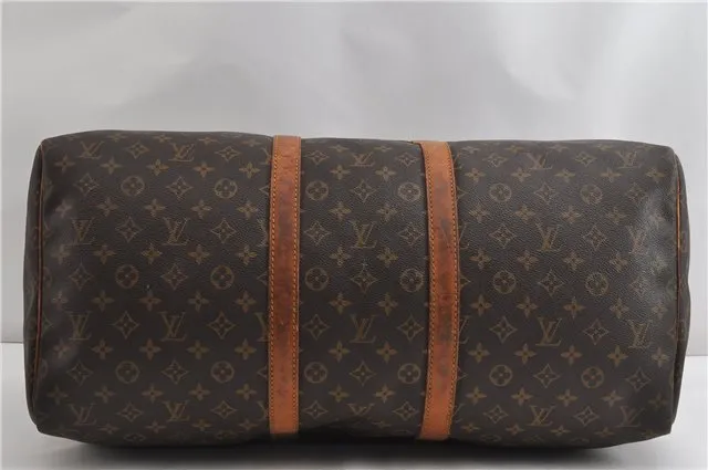 Authentic Louis Vuitton Monogram Keepall 55 Travel Boston Bag M41424 LV K4582