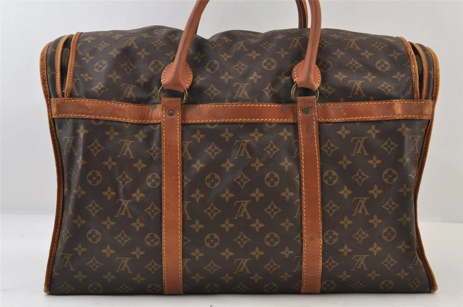 Authentic Louis Vuitton Monogram Sac Chaussures 55 Boston Bag M41922 LV 9709I