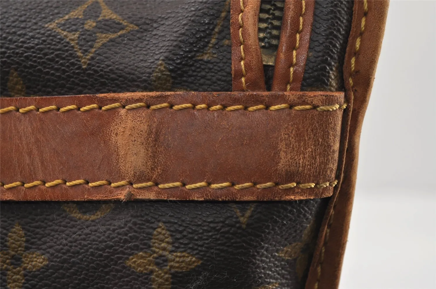 Authentic Louis Vuitton Monogram Sac Chaussures 55 Boston Bag M41922 LV 9709I
