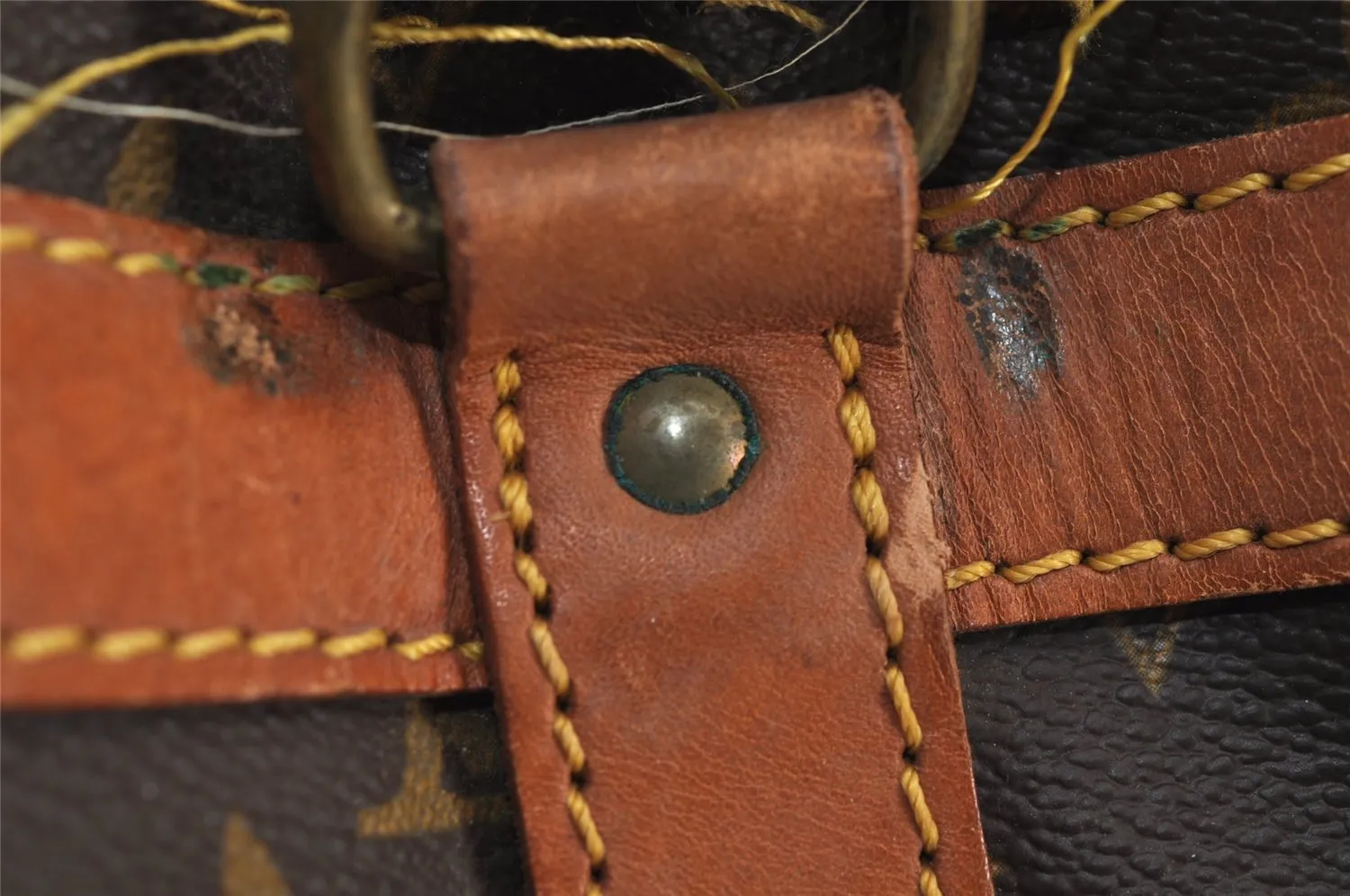 Authentic Louis Vuitton Monogram Sac Chaussures 55 Boston Bag M41922 LV 9709I