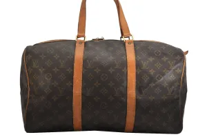 Authentic Louis Vuitton Monogram Sac Souple 45 Hand Boston Bag M41624 LV 8810J