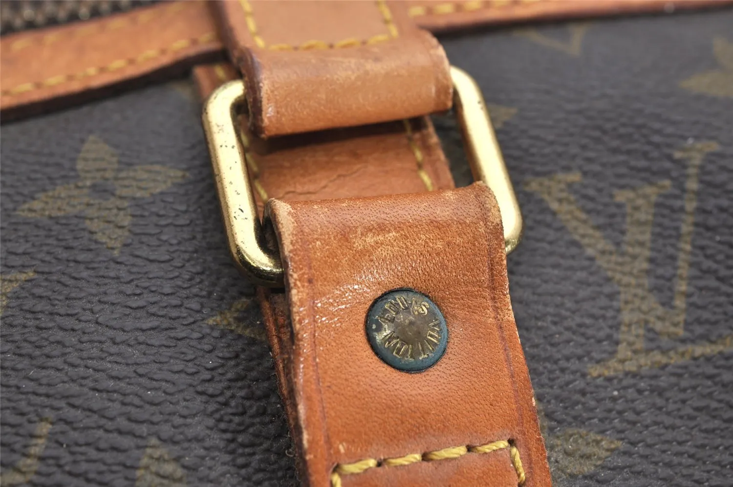 Authentic Louis Vuitton Monogram Sac Souple 45 Hand Boston Bag M41624 LV 8810J
