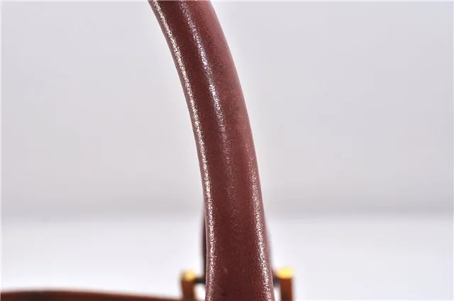 Authentic MCM Visetos Leather Vintage 2Way Shoulder Hand Boston Bag Brown 0626F