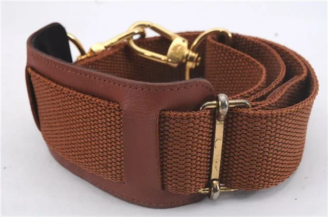 Authentic MCM Visetos Leather Vintage Travel Boston Bag Brown 4525D