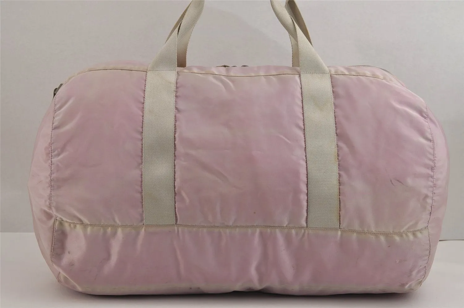 Authentic PRADA Nylon Tessuto Enamel 2Way Shoulder Boston Hand Bag Pink 2382J