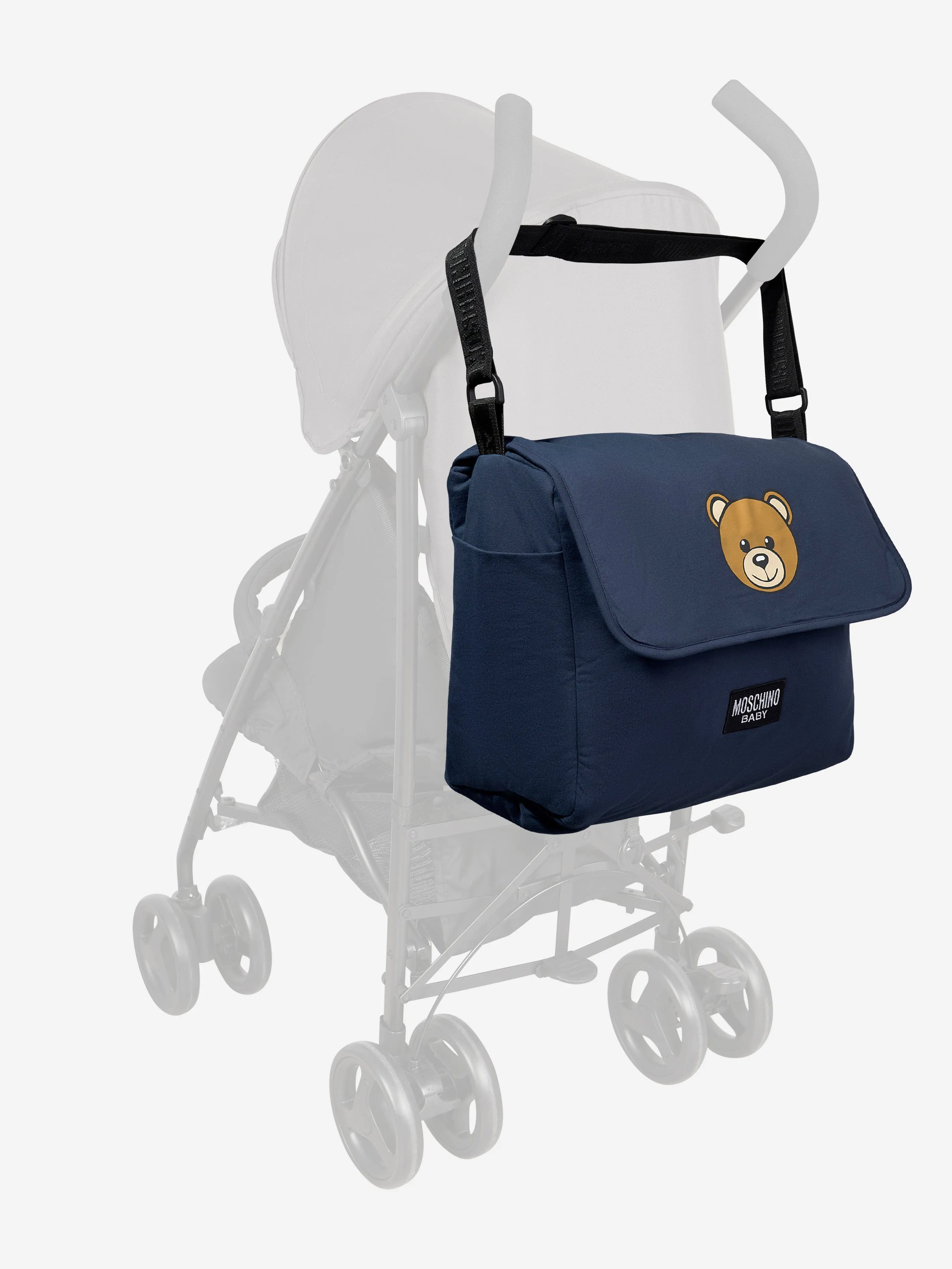 Baby Teddy Bear Logo Changing Bag in Navy (39cm)