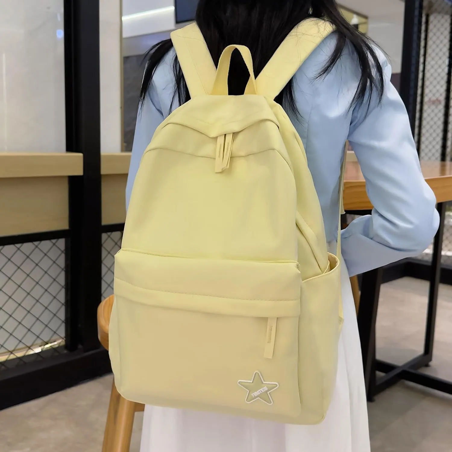 Backpack Purses for Women Convertible Shoulder Bags with Wristlet for Work College Purse Necessities for Women(Yellow)