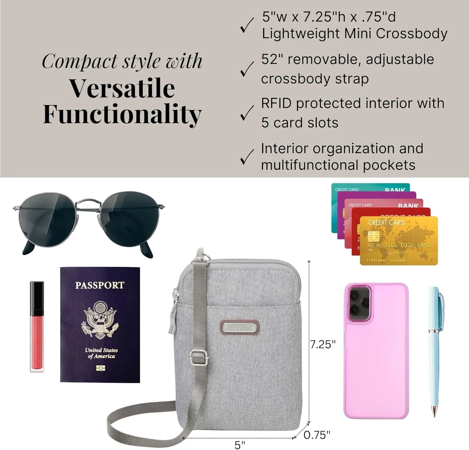 Baggallini Take Two RFID Bryant Crossbody