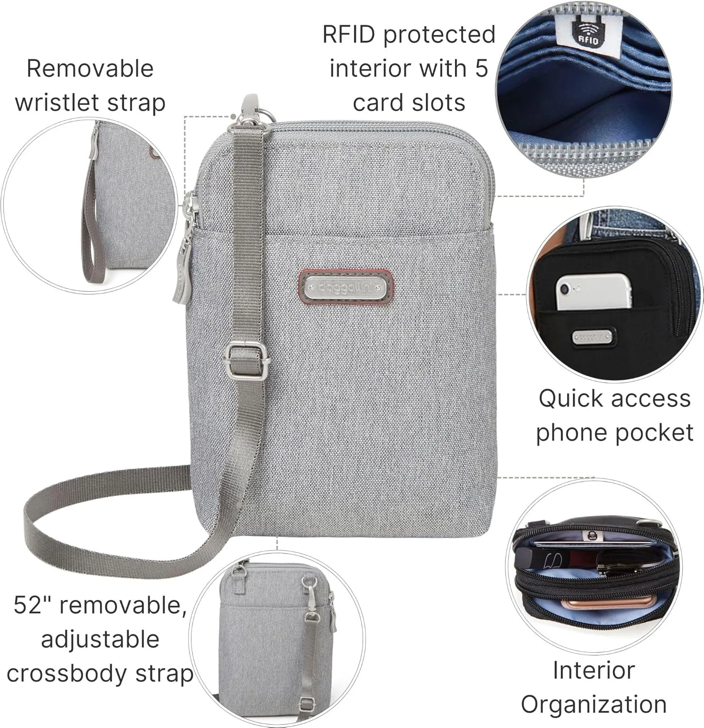 Baggallini Take Two RFID Bryant Crossbody