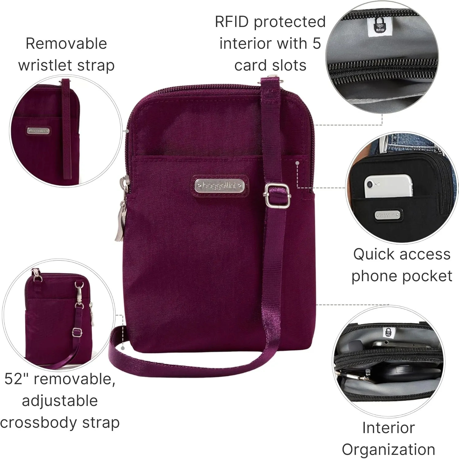 Baggallini Take Two RFID Bryant Crossbody