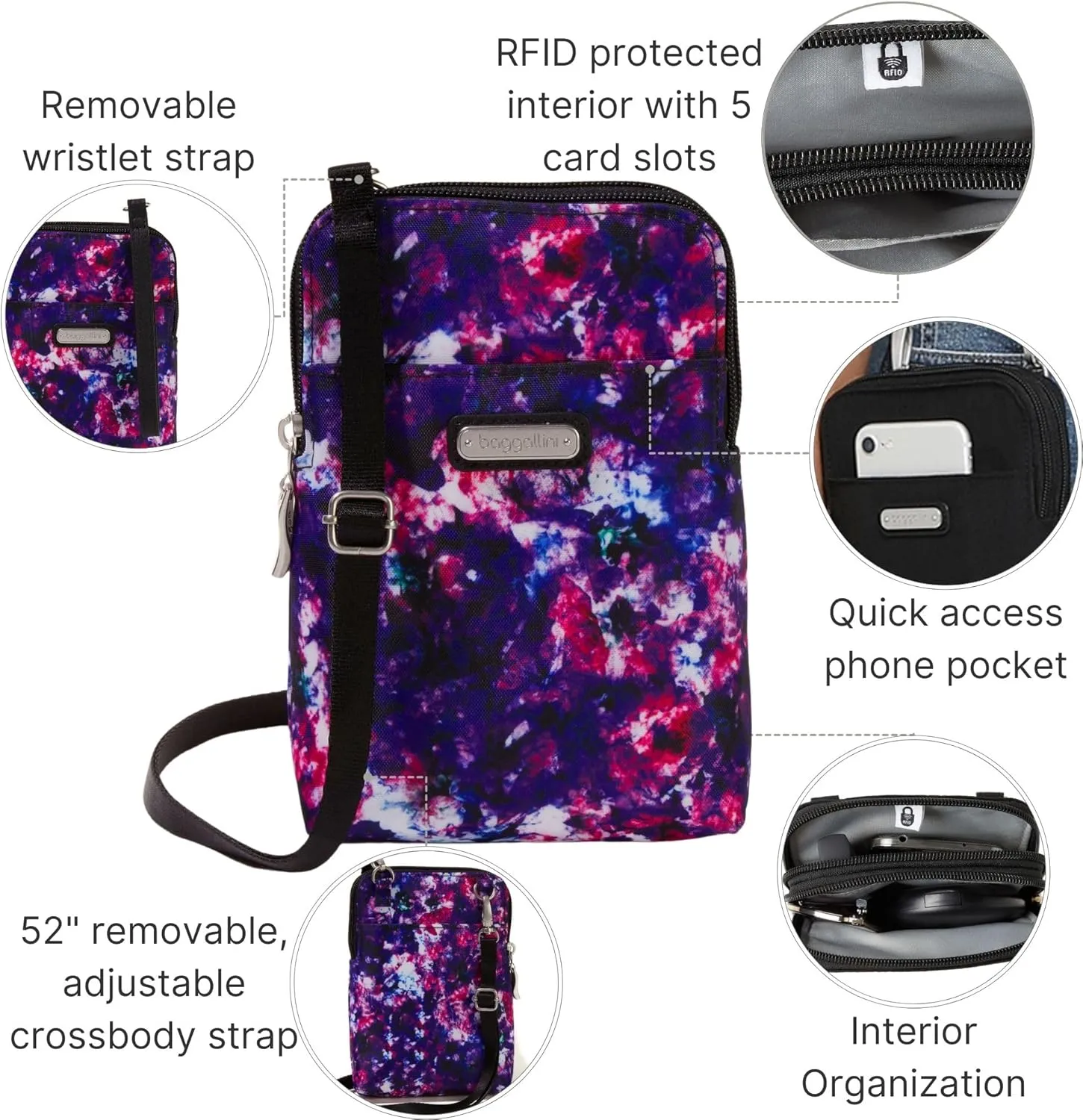 Baggallini Take Two RFID Bryant Crossbody
