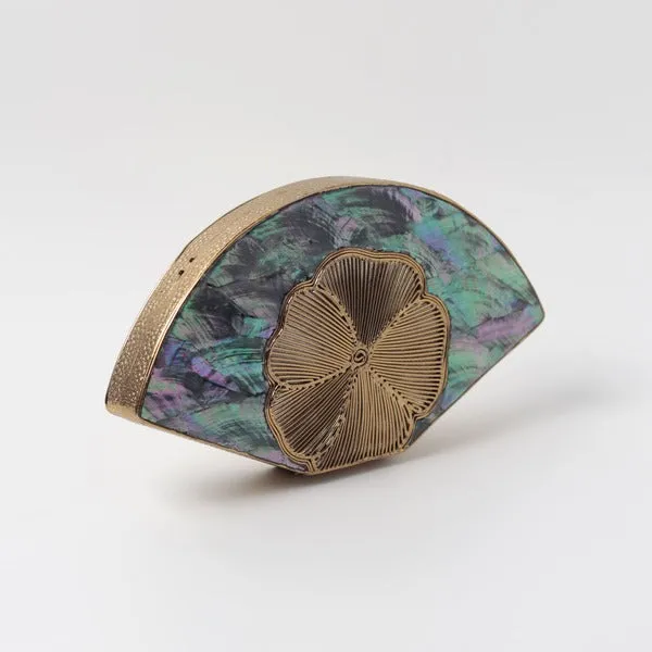 Bahaar Brass Wirework Mother of Pearl Clutch
