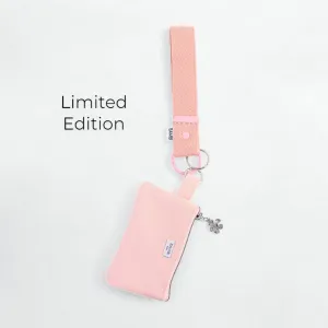 Bambi Wristlet Key & Card Holder in Peach Pink