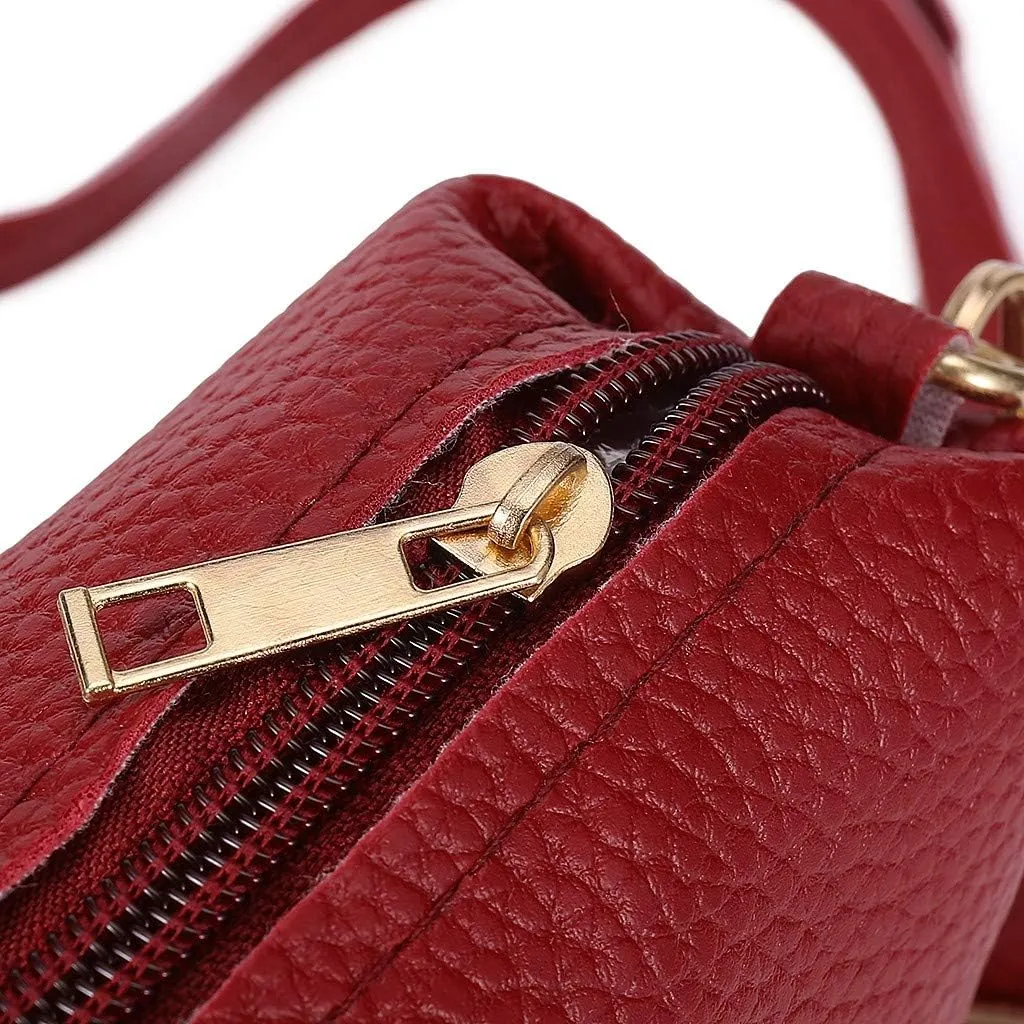 Beach Tote Bag 4 Packet Leather Solid Color Handbags Shoulder Bags Crossbody Hobo Bags Card Purse Work Travel Essential M