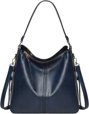 Beach Tote Bag 4 Packet Solid Color Leather Handbags Shoulder Bags Crossbody Hobo Bags Card Purse Work Travel Essential L