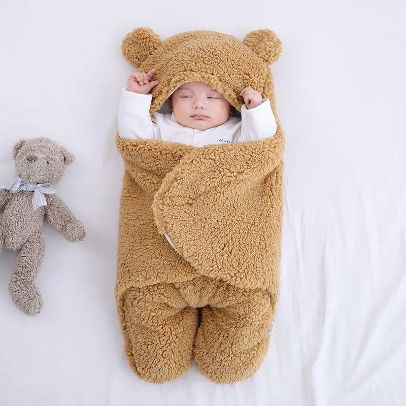 Bear Baby Swaddle Blanket Sleeping Bag