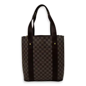 Beaubourg Tote Bag Brown in Coated Canvas, Gold hardware