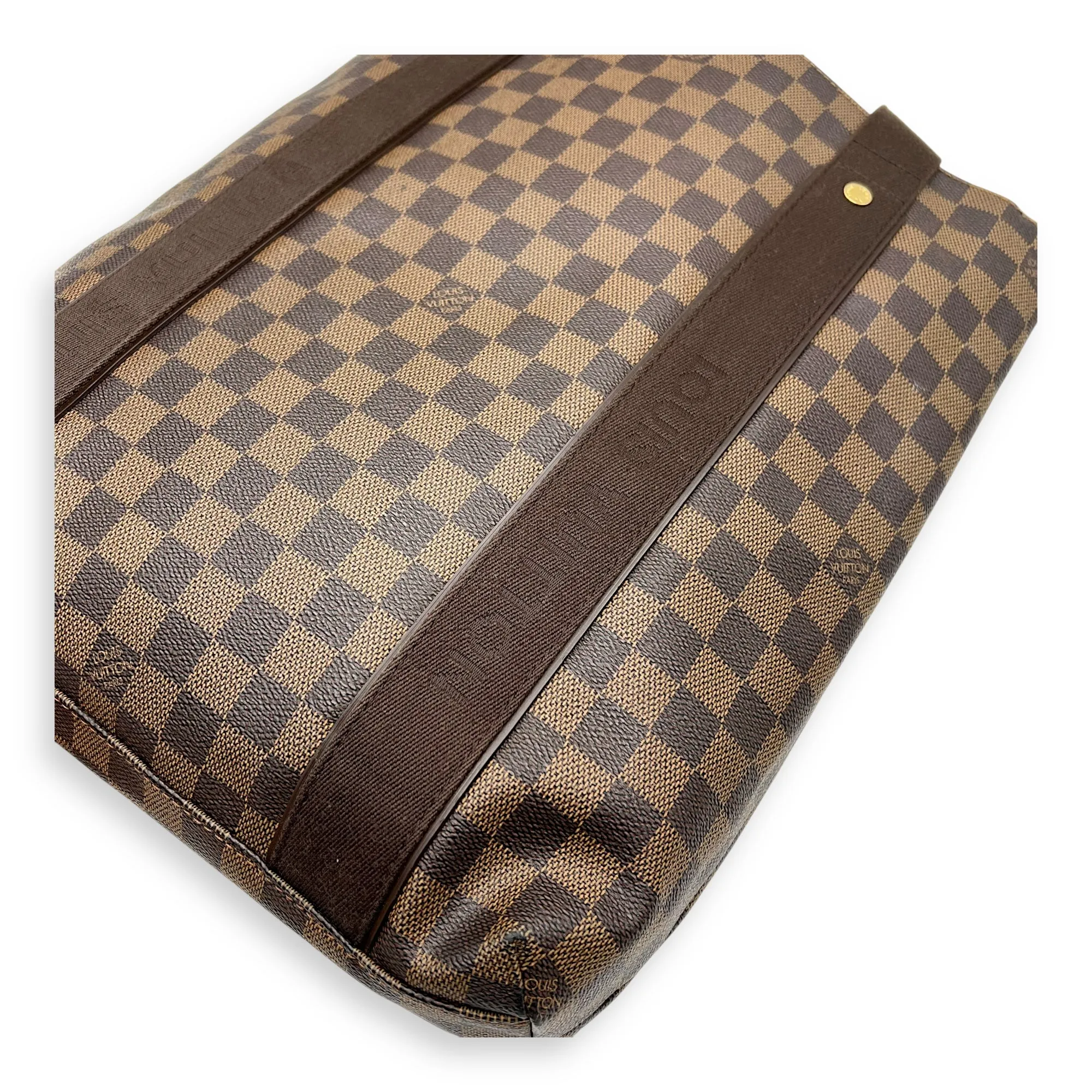 Beaubourg Tote Bag Brown in Coated Canvas, Gold hardware