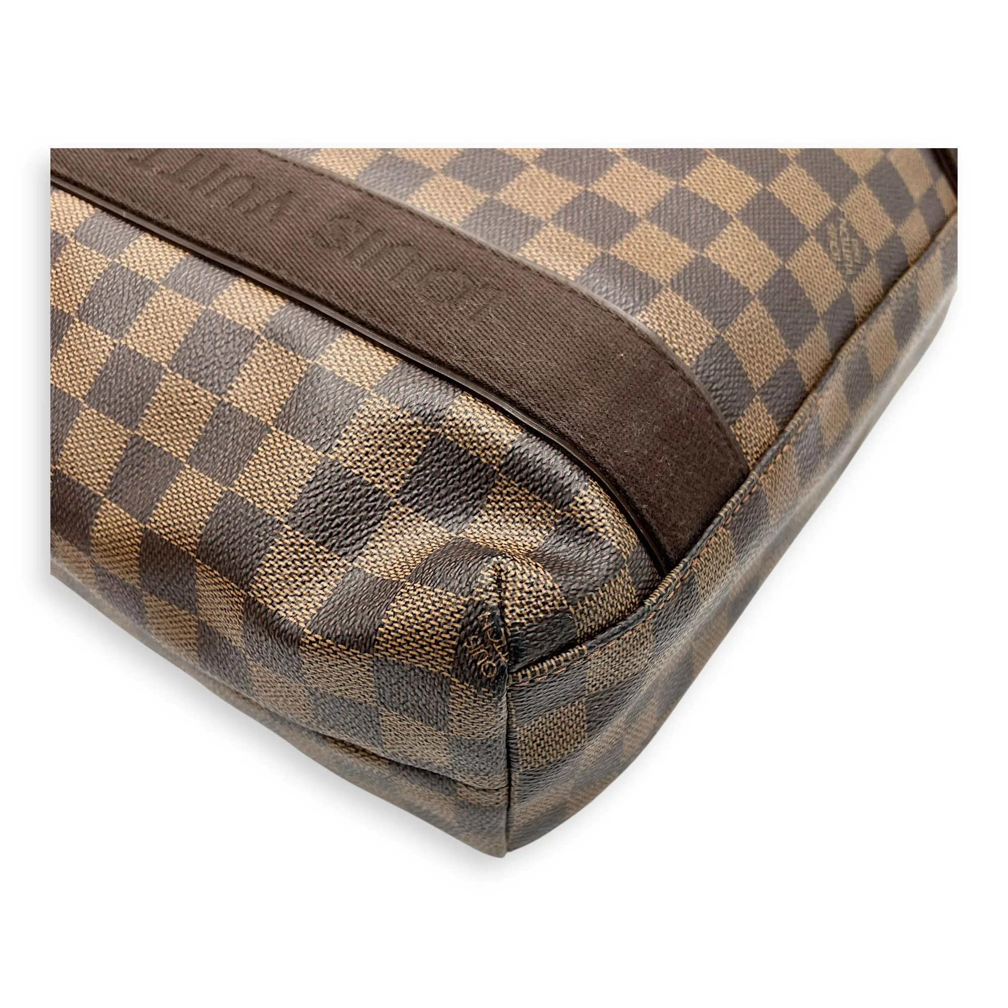 Beaubourg Tote Bag Brown in Coated Canvas, Gold hardware
