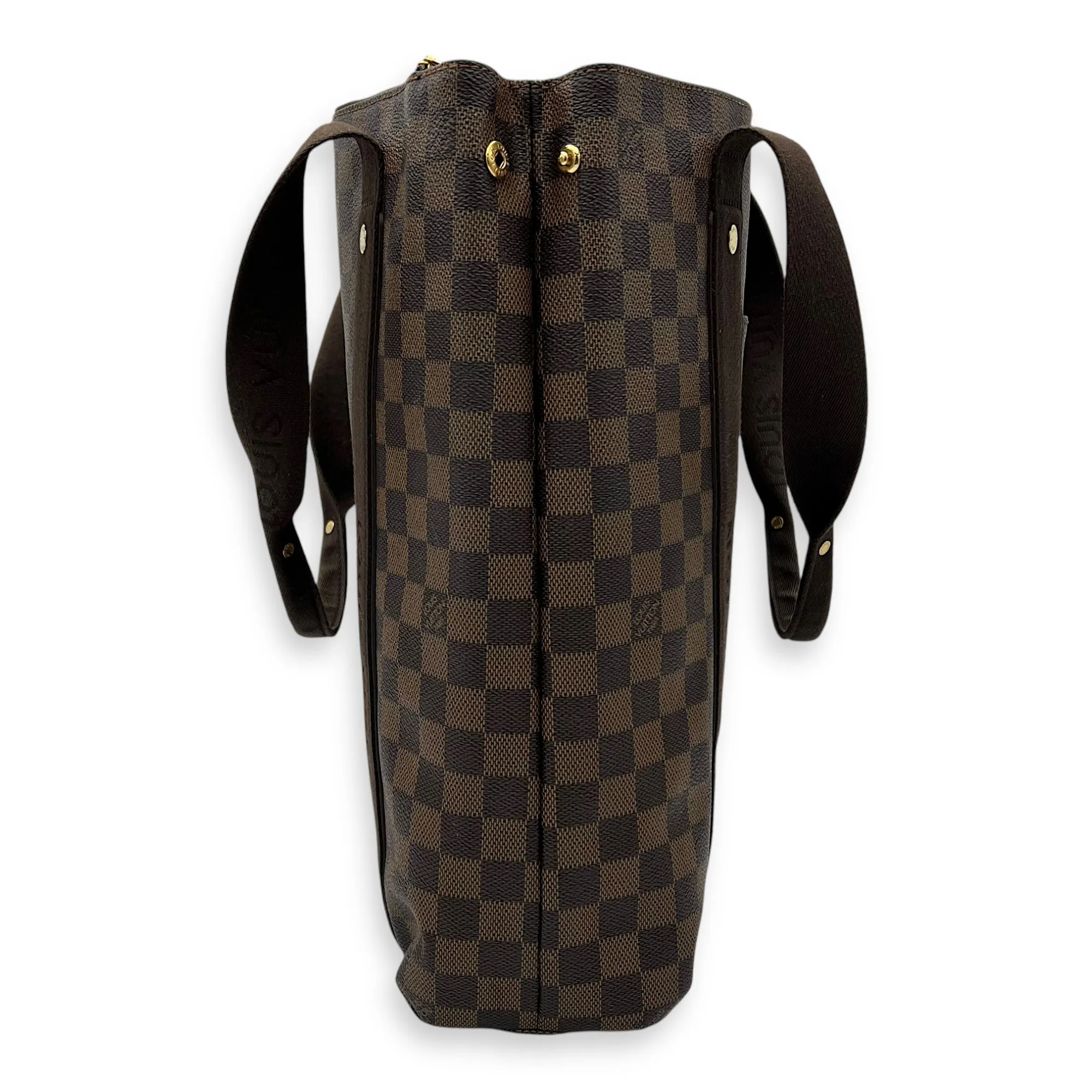 Beaubourg Tote Bag Brown in Coated Canvas, Gold hardware