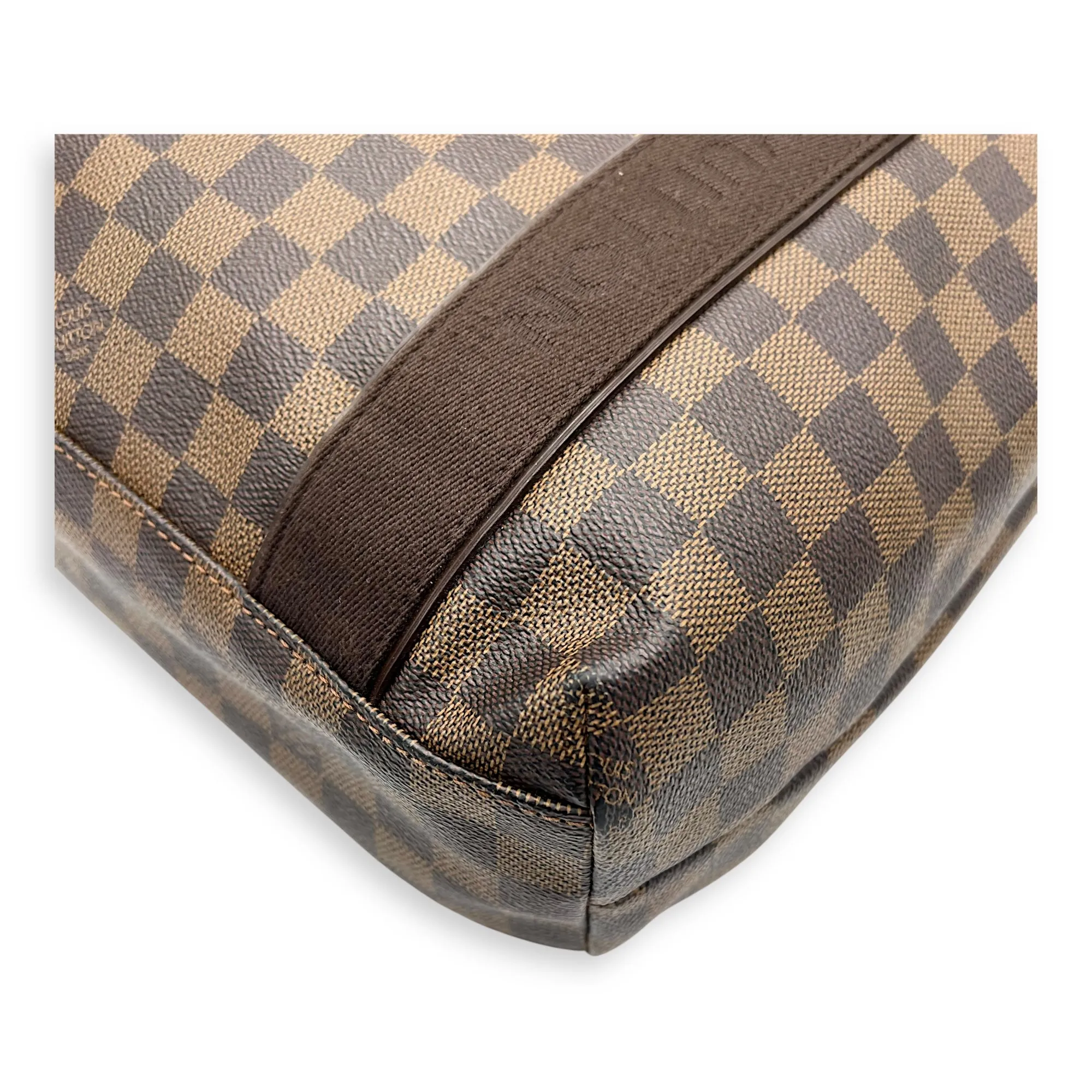 Beaubourg Tote Bag Brown in Coated Canvas, Gold hardware