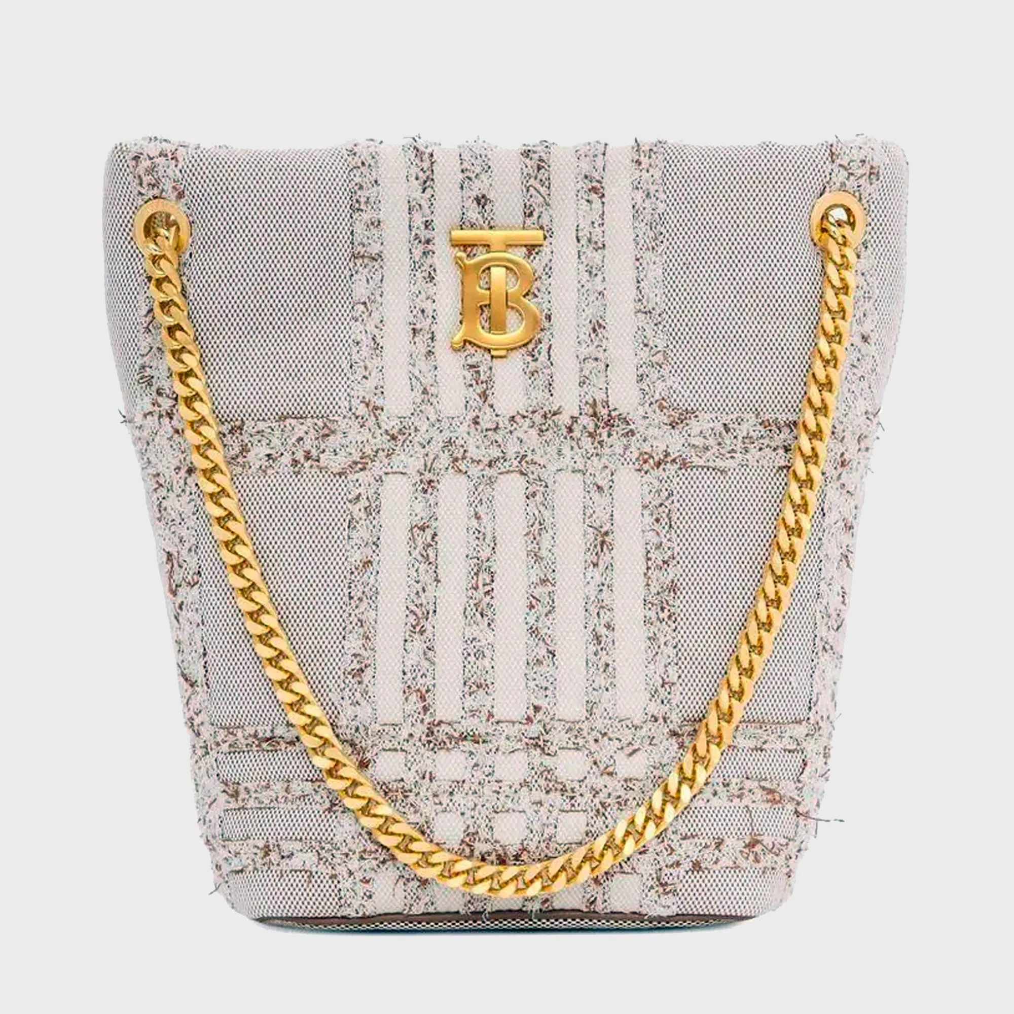 Beige Canvas Small Lola Bucket Bag