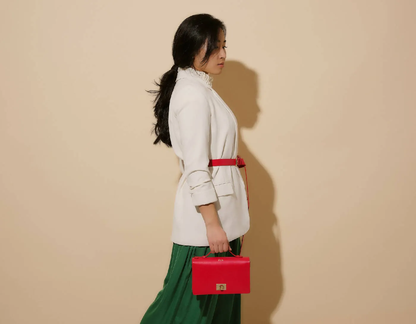 Belt and Crossbody Bag Sofia- Raspberry