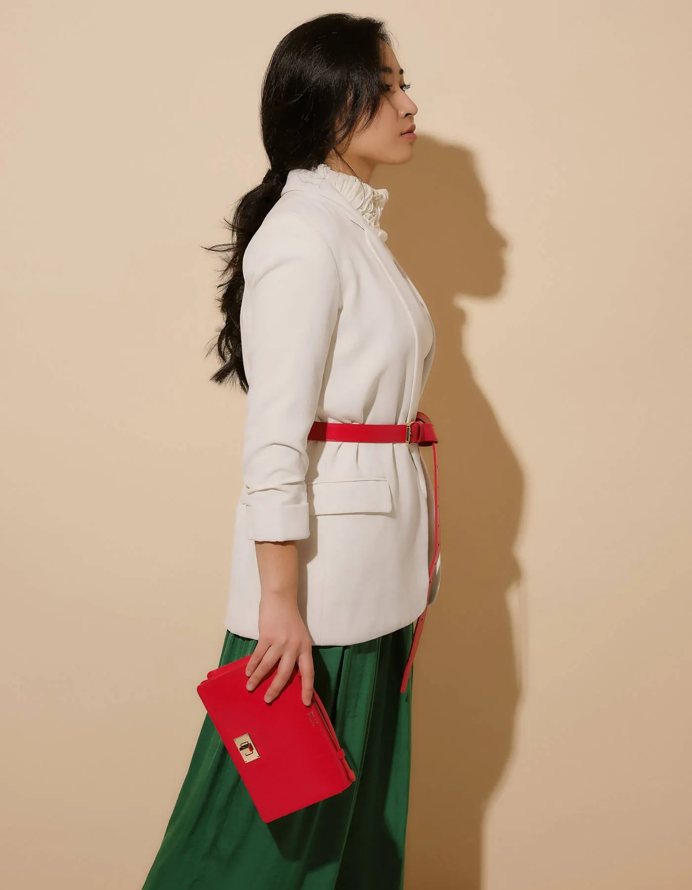 Belt and Crossbody Bag Sofia- Raspberry