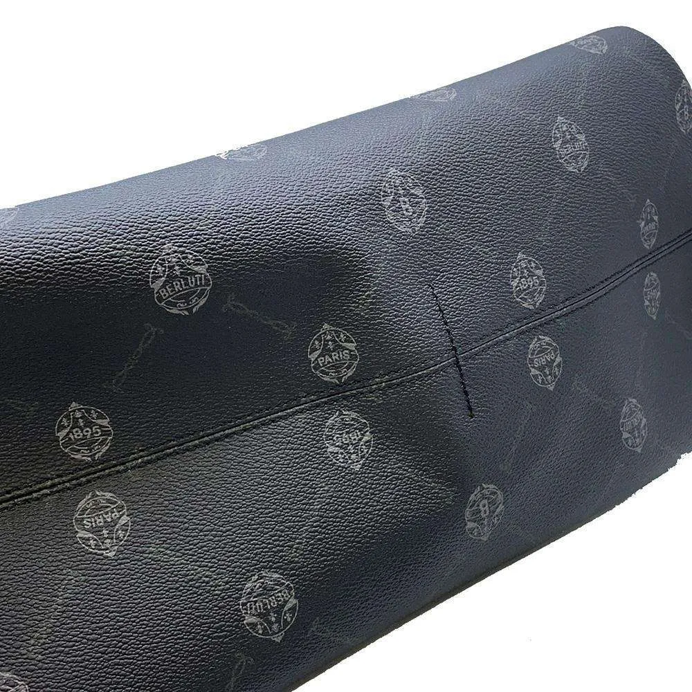 Berluti Pure Tote Bag Black PVC Coated Canvas Leather