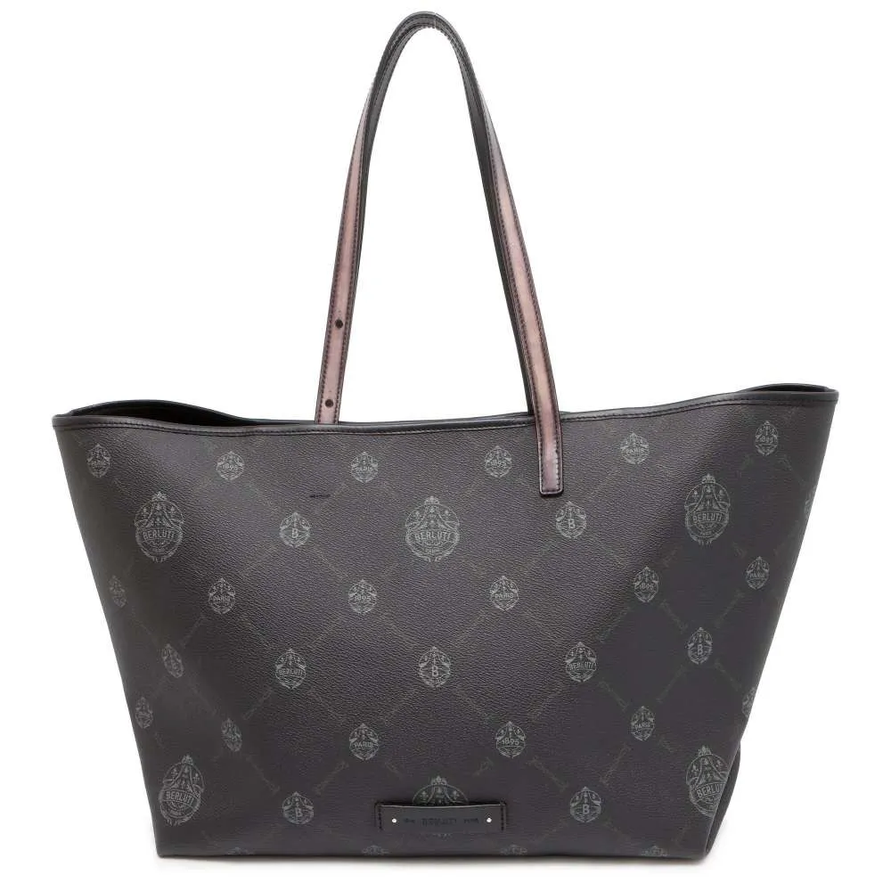 Berluti Pure Tote Bag Black PVC Coated Canvas Leather