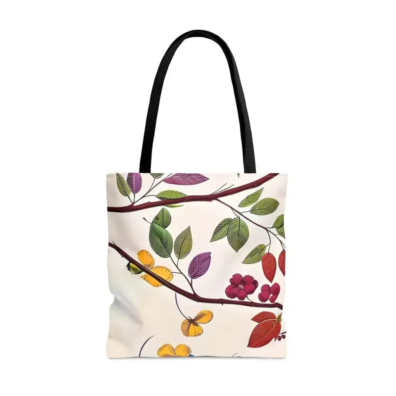 Berry Stylish Aop Tote Bag with Berries Pattern