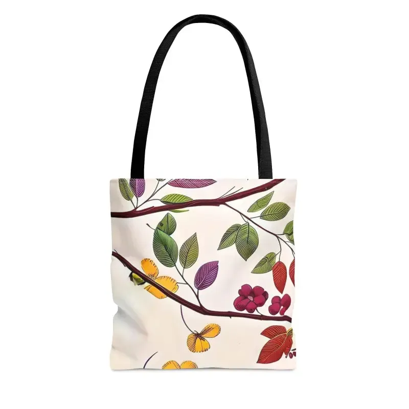Berry Stylish Aop Tote Bag with Berries Pattern