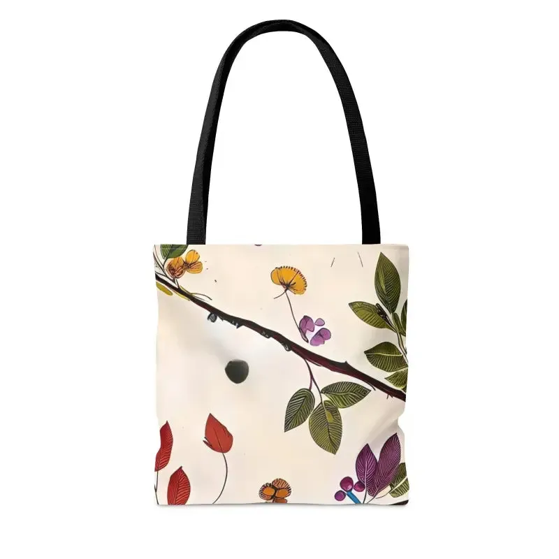 Berry Stylish Aop Tote Bag with Berries Pattern