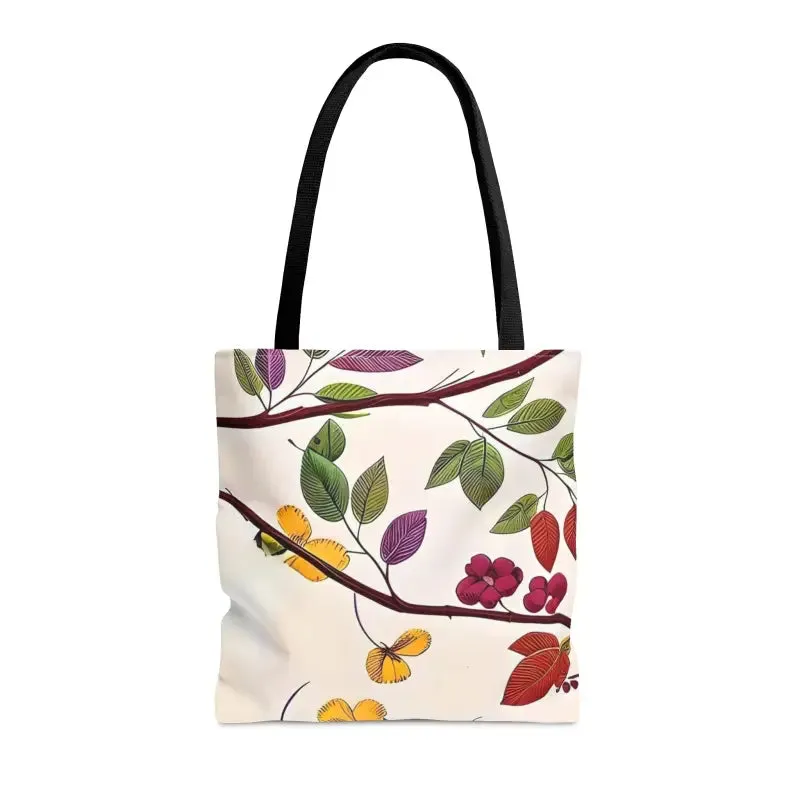 Berry Stylish Aop Tote Bag with Berries Pattern