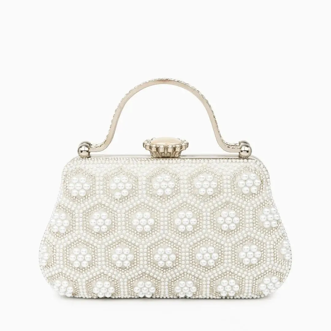 Bianca | A Pearl-Adorned Clutch Bag for Effortless Elegance
