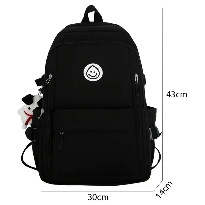 binfenxie Large Female Cute College Backpack Girl Travel Book Backpack Nylon Fashion Ladies Leisure Bag Women Laptop Men School Bags