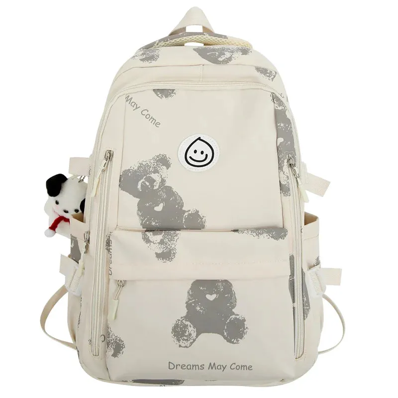 binfenxie Large Female Cute College Backpack Girl Travel Book Backpack Nylon Fashion Ladies Leisure Bag Women Laptop Men School Bags