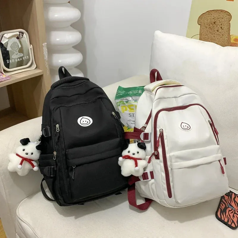 binfenxie Large Female Cute College Backpack Girl Travel Book Backpack Nylon Fashion Ladies Leisure Bag Women Laptop Men School Bags