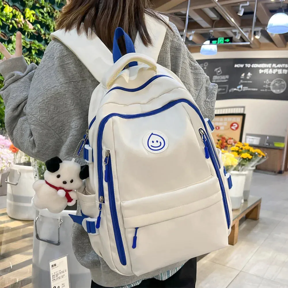 binfenxie Large Female Cute College Backpack Girl Travel Book Backpack Nylon Fashion Ladies Leisure Bag Women Laptop Men School Bags