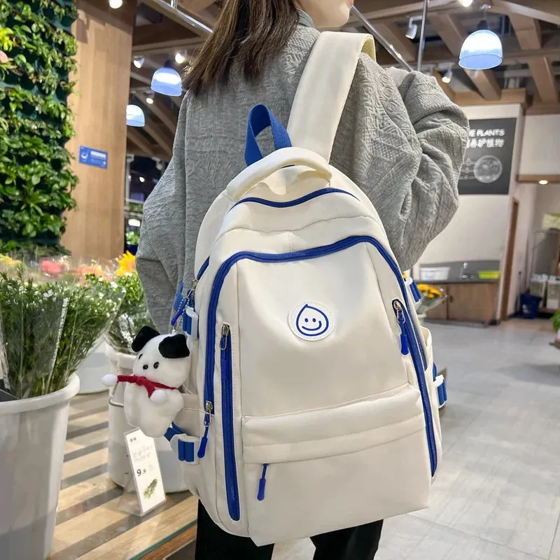binfenxie Large Female Cute College Backpack Girl Travel Book Backpack Nylon Fashion Ladies Leisure Bag Women Laptop Men School Bags