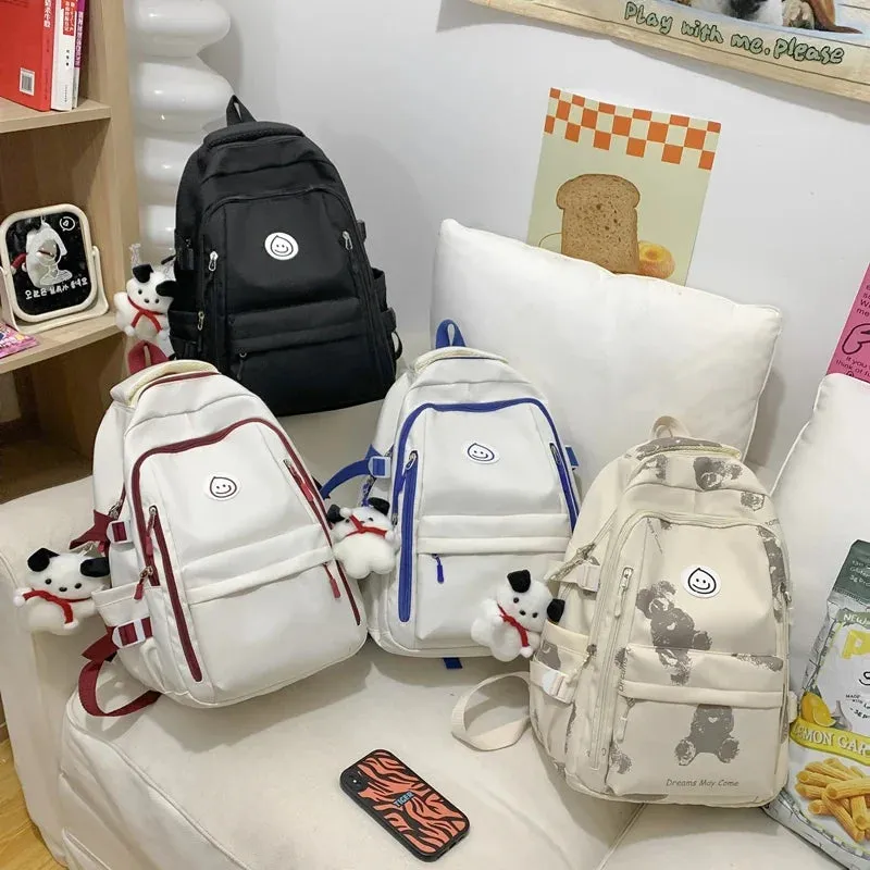 binfenxie Large Female Cute College Backpack Girl Travel Book Backpack Nylon Fashion Ladies Leisure Bag Women Laptop Men School Bags