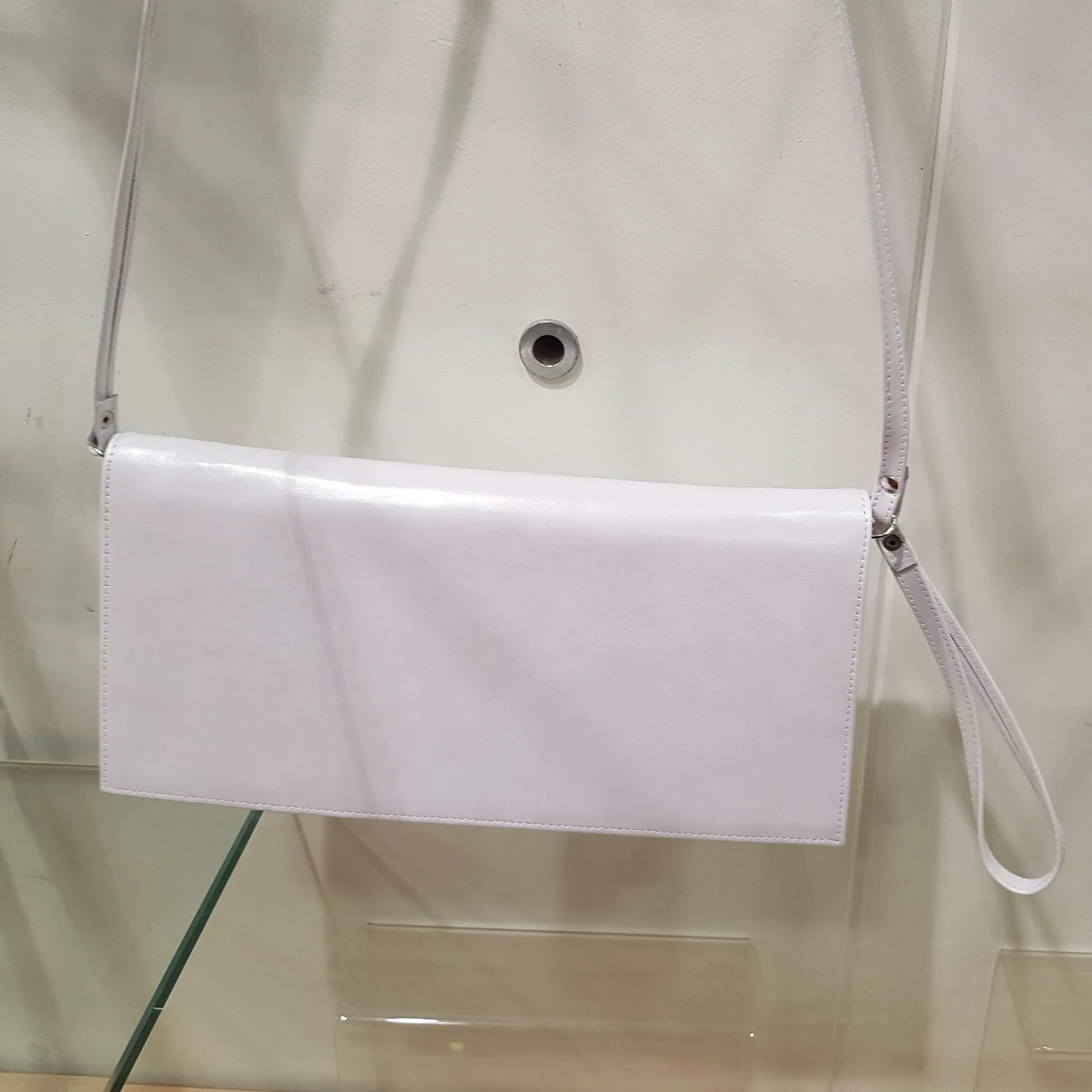 Bioeco WHITE Pearl Clutch / Shoulder bag to match 4009 shoe B002-2362