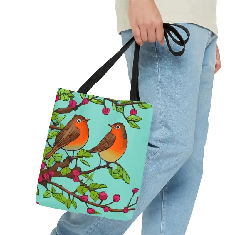 Bird Branch Tote Bag 100% Polyester