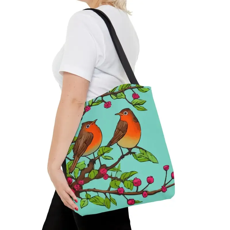 Bird Branch Tote Bag 100% Polyester