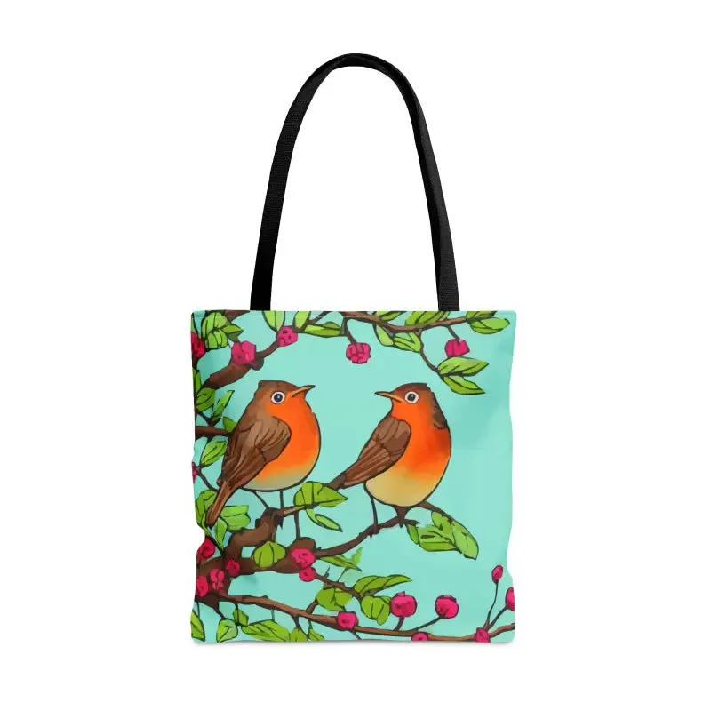 Bird Branch Tote Bag 100% Polyester