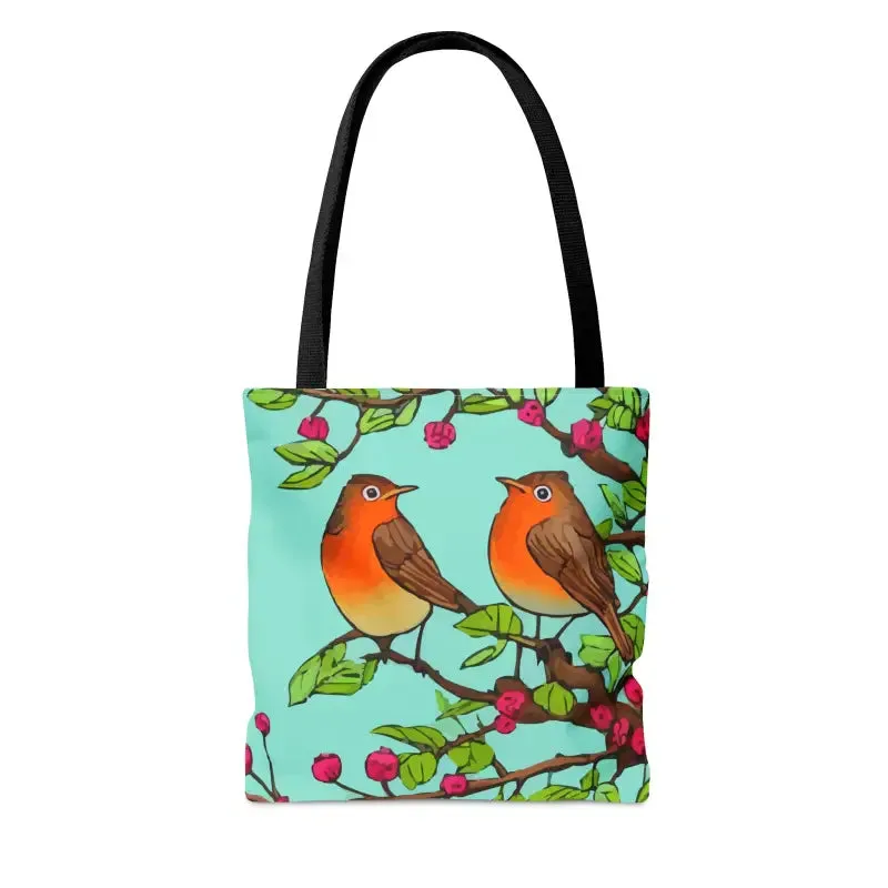 Bird Branch Tote Bag 100% Polyester