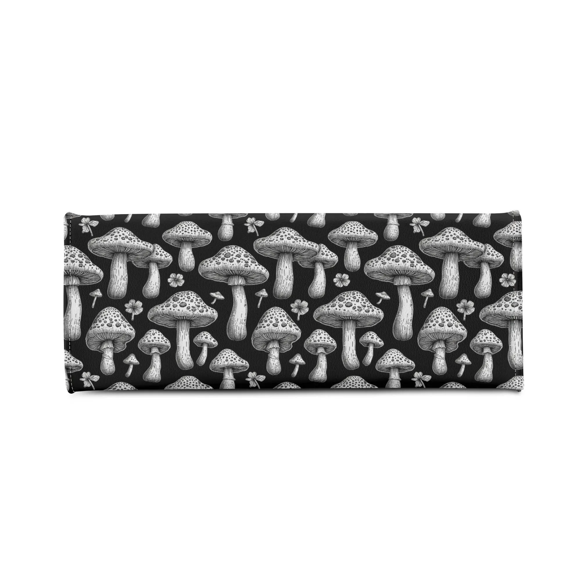 Black and White Mushroom Luxury Women Leather Handbag (3 sizes)