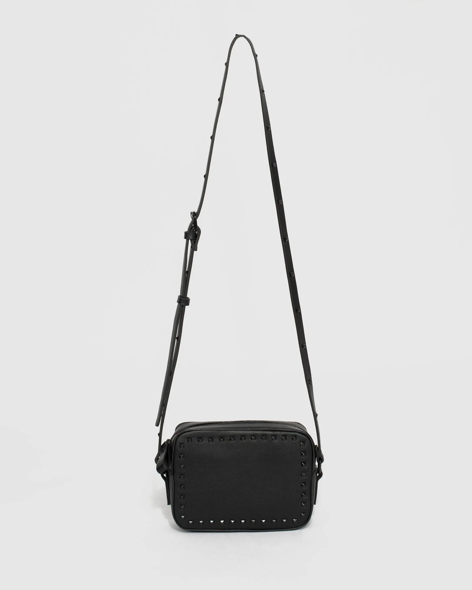 Black Chloe Stud Crossbody Bag