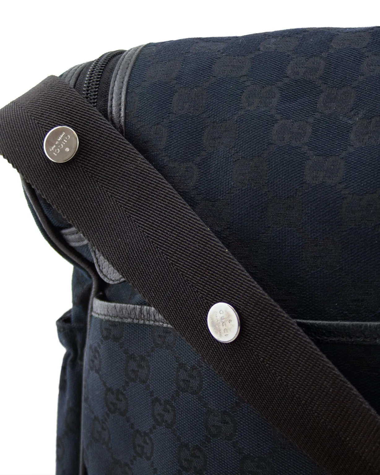 Black Monogram Canvas Diaper Bag